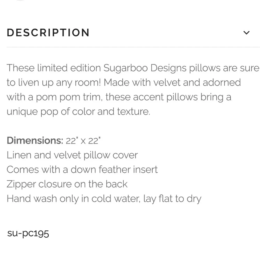 Sugarboo Designs Grey Velvet Linen Large Shabby Chic‎ Square Pillow 22” Coastal